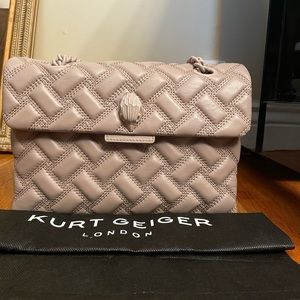 A brand new Kurt Geiger BLUSH leather shoulder bag with a signature eagle head.
